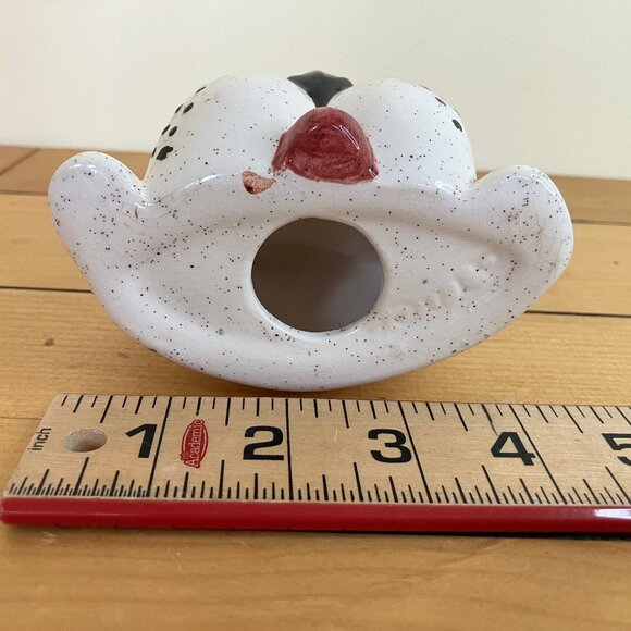 Arnel's Ceramic Puppy Dog Eye Glasses Holder Stand Vintage Hand Painted w/ Spots - Picture 5 of 8